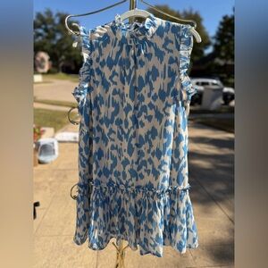 Pinch Blue and White Patterned Dress